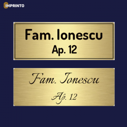 plăcuțe gravate - auriu