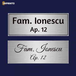 plăcuțe gravate - argintiu