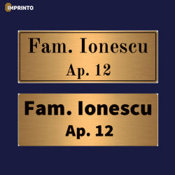 plăcuțe gravate - aramiu