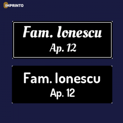 plăcuțe gravate - negru