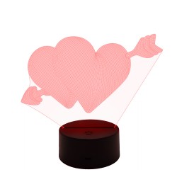 Lampă de Veghe 3D - Inimi